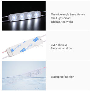 Módulo LED de 4 LED de alta luminosidad de 130 Lm/W, impermeable IP67, para letras de canal de 12V, lente de 175, potencia de 3W, 6500K, regulable, 12 años de duración. - Product Image 5