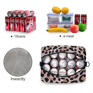 Cheap Price Customs logo Patterns Leopard Print Portable Waterproof Lunch Cooler Bags Large Size for Sale - Product Image 4