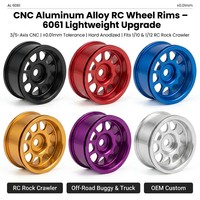 Pièces usinées CNC de précision OEM, aluminium anodisé couleur 6061-T6, support de moyeu de roue pour buggy tout-terrain RC, prototypage rapide