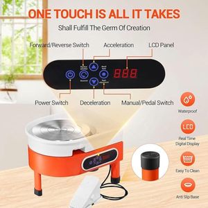 Máquina eléctrica de rueda de cerámica Bview Art con pantalla táctil LCD y pedal para adultos y principiantes, ideal para manualidades - Product Image 5