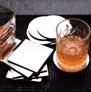 Dessous de verre carré rond en métal or argent moderne en acier inoxydable pour la décoration de la maison Dessous de verre de forme géométrique pour bateau de rivière - Product Image 5
