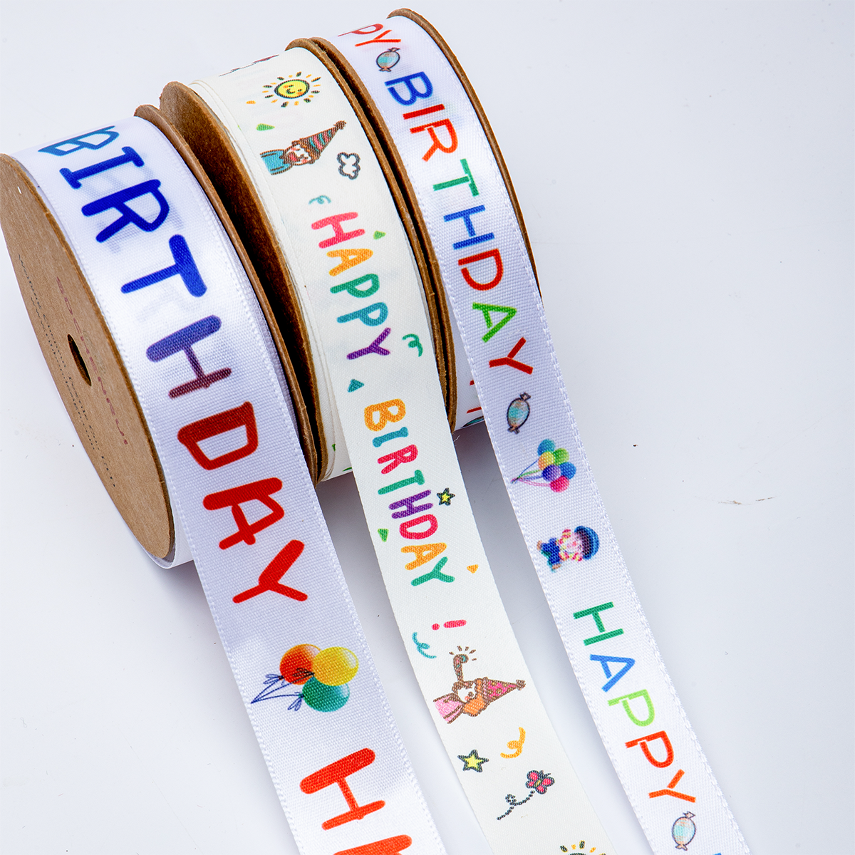 Wholesale Custom Printed Polyester Gold Purl Ribbon Eco-Friendly Durable Christmas Birthday Wedding Party DIY Gift Wrap