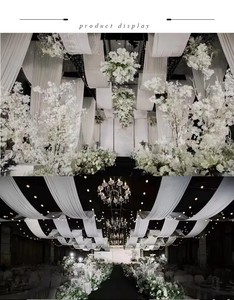 <span class=keywords><strong>Tela</strong></span> de Seda Microelástica de 0.8 Metros de Ancho, Color Leche, con Diseño Circular <span class=keywords><strong>para</strong></span> <span class=keywords><strong>Techos</strong></span> de Hotel, Fondos de Boda, Regalos de Cumpleaños - Product Image 3