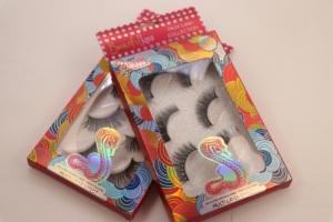 Bellissime ciglia <span class=keywords><strong>Kiss</strong></span> Lash fatte a mano 3D, 3 paia, con etichetta privata, a striscia intera, con base in cotone nero, in fibra sintetica, 15mm 18mm - Product Image 3