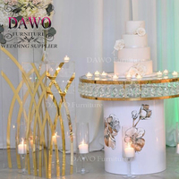 Lustre transparent en verre cristal, table type gâteau, lustre, pour mariage, luxe