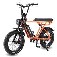 Double mode de conduite électrique et humain vélo électrique rapide deux roues deux places e-bike pour vélo électrique urbain gros pneu vélo électrique