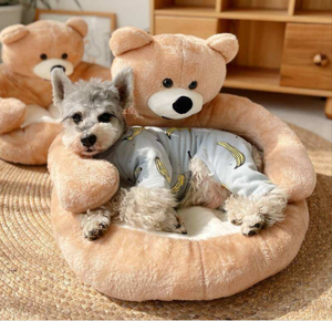 เตียงโซฟาสุนัขหรูหราถอดออกได้ปรับได้ที่นอนสัตว์เลี้ยงนุ่มพิเศษในฤดูหนาวเบาะนอนสำหรับแมวขนาดเล็กเบาะนอนผ้ากำมะหยี่ขนยาว - Product Image 4