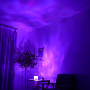 โคมไฟตั้งโต๊ะลายคลื่นน้ำ RGB สีสันสดใส สร้างบรรยากาศยามค่ำคืน แสงออโรร่า สำหรับตกแต่งห้อง - Product Image 2