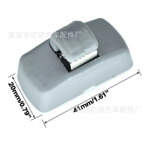 Car Sun Visor Clip 3B0857561B Gray <b>Plastic</b> Slip <b>Hook</b> For Passat Bora Golf Jetta - Product Image 1