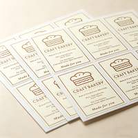 Autocollants de logo pour boulangerie, sacs de cuisson pour chocolat, boîtes à gâteaux, emballages de desserts, vinyle résistant à la chaleur, imperméable, avec code-barres inviolable