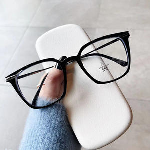 Montures de lunettes Qianai Square TR90 anti-lumière bleue, protection UV, unisexe, monture complète, verres PC, design irrégulier - Product Image 3