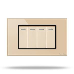 Panel de PC, 2 juegos de interruptores universales de pared para escaleras con indicador LED de paso directo de 1 vía, 16A, encendido/apagado - Product Image 4