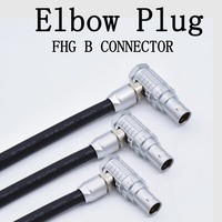 Conector Circular Macho Multipolar de 2-32 Pines, Serie 3B, Enchufe EGG con Conector FHG de 90 Grados en Ángulo Recto, Autoblocante Push-Pull