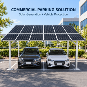 Support de carport solaire en aluminium pour deux voitures, résidentiel et commercial, installation rapide, OEM, taille et logo personnalisés, vente en gros - Product Image 3