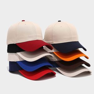 2025 New Arrival Cotton Men Women Hard Top Baseball Cap Stitching Colors <b>Sunscreen</b> 6 Panels Baseball Sports Hat - Product Image 1