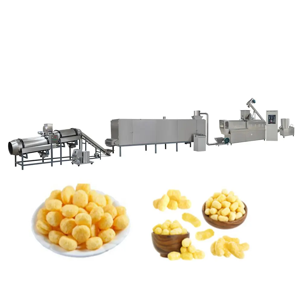 Automatic grain snack puffing extruder machine food corn snack extruder machine puffed rice snack food making machine
