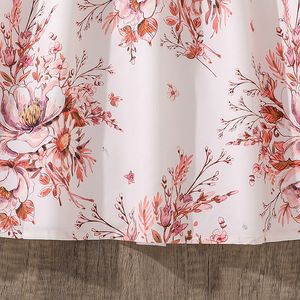 2024 New <strong>Teenager</strong> Girl's Ruffle Sleeve Stretchy A-Line Swing Flared Party Floral <strong>Dress</strong> for 8-12 Years - Product Image 6