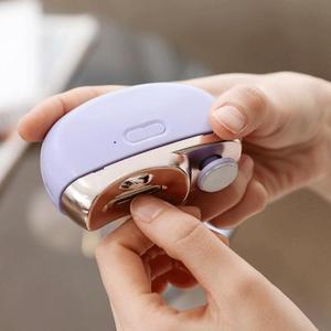 0728 2-in-1 Design Safety Nail Trimmer Polisher <b>Rechargeable</b> with <b>Light</b> for Babies and Seniors - Product Image 4