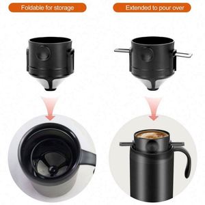 Popular Indoor Outdoor Dripper Coffee Mug Travel Manual Coffee Maker <b>Set</b> Stainless Steel Coffee Cup - Product Image 4
