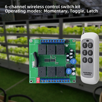 Interrupteur à distance haute puissance 6 canaux AC220V pour éclairages de culture végétale et applications agricoles avec portée de 500 m