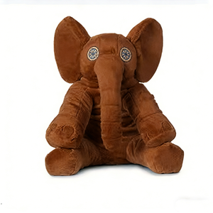 Peluche de elefante marrón personalizado, Peluche de elefante, Peluche de elefante bebé, Peluche de animal de safari, Juguete de elefante marrón neutro - Product Image 1