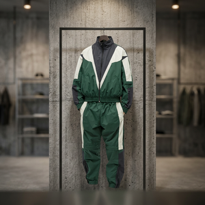 Survêtement Homme Color Block avec Fermeture Éclair Intégrale, Style Sportif, Respirant, en Polyester, Idéal pour l'Automne - Product Image 1