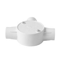 Boîte de jonction électronique en PVC étanche à l'eau, conforme à la norme BS EN61386, avec 3 connecteurs, vente en promotion