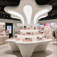 Vitrine de présentation cosmétique GZowin écologique et durable avec éclairage LED, design personnalisable pour la vente au détail et la décoration intérieure