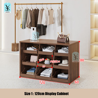 Magasin de vêtements pour femmes île simple face vitrine de vêtements vitrine île Table magasin de chaussures affichage flux armoire Table