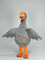 Costume de mascotte de cygne gris d'oie adultes en peluche fourrure gonflable Animal robe Costume Halloween fête publicité extérieure fête Cosplay