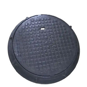 Couvercle de manhole en fonte ductile de haute qualité, anti-vol, moulé dans le sable, designs carrés et circulaires, pour usage routier, fabriqué en Chine, noir SG - Product Image 1