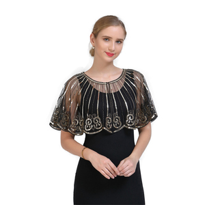 Elegant 1920s Sequin Embroidery Polyester <strong>Shawl</strong> <strong>for</strong> Women <strong>Wedding</strong> Party Bride Cheongsam <strong>Dress</strong> Scarf Lightweight &amp; Breathable - Product Image 1