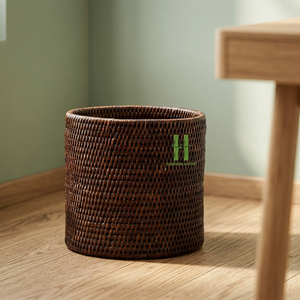 Cesta de Almacenamiento Redonda de Ratán Tejido, Cesta de Almacenamiento de Ratán, Cesta de Almacenamiento para Cocina y Sala de Estar, Hecha a Mano en Vietnam - Product Image 1