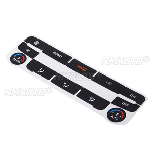 ชุดสติกเกอร์ติดรถยนต์สีเงิน/สีดำ, ปุ่มแอร์แอร์แอร์แอร์ AC ควบคุมสภาพอากาศสติกเกอร์ซ่อมสำหรับ Ford S-Max/สำหรับปุ่มแก้ไข Mondeo น่าเกลียด - Product Image 3