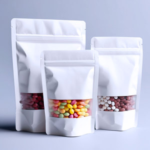 Heat Seal Packaging Size Packing Laminated Ziplock Bags Zip Lock Custom Your Own Logo Kraft Paper Bag Print Small White Brown - Product Image 1