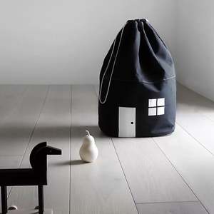 Ins populaire toile tissu jouets sac de rangement enfants sacs de rangement à cordon - Product Image 3