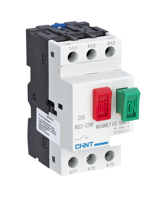 Démarreur manuel triphasé Chint NS2-32, protection industrielle contre les surcharges thermiques, les courts-circuits et les pannes de phase, 100 kA