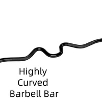 Barre de musculation droite et courbée en acier allié, vente en gros d'usine, 1,2 m, 1,5 m, 1,8 m, barre de levage de poids personnalisée avec poignée moletée