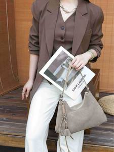 Sac à bandoulière en cuir de qualité supérieure, sacs en daim, sac bandoulière vintage pour femme, sac à l'épaule - Product Image 6