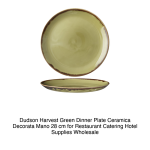 Assiette plate Harvest Green Ø 28 cm en céramique décorée à la main Dudson - Product Image 2