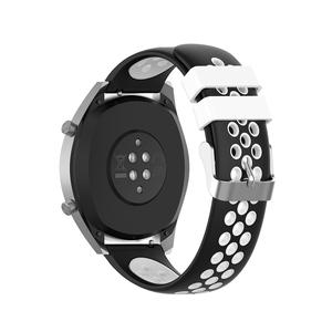 Correa de Reloj Deportiva de Silicona Transpirable de Dos Colores de 20 mm 22 mm para <span class=keywords><strong>Huawei</strong></span> Watch GT 2e GT3 46 mm 42 mm <span class=keywords><strong>GT2</strong></span> <span class=keywords><strong>Pro</strong></span> - Product Image 3