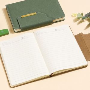 Libreta de Cuero PU A5 2026 al por Mayor, Agenda de Negocios con Logotipo Personalizado, Diario para Reuniones, Nueva Moda, Cierre Magnético, Cubierta de Papel, 100 Hojas - Product Image 3