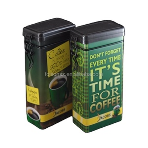Hình Chữ Nhật Cà Phê Hoặc Trà Bao Bì Kim Loại Thiếc Có Thể Với Khóa Hộp Tùy Chỉnh Với Logo Hộp Thiếc Cà Phê - Product Image 6