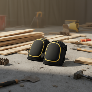 Genouillères souples Stanley Fatmax, noir et jaune, rembourrage, protection au travail - Product Image 3