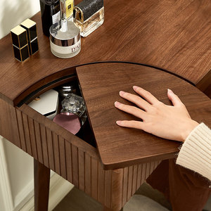 L7051 Tủ lưu trữ Gương Gỗ Tích hợp hiện đại tối giản bàn trang điểm nhỏ ánh sáng sang trọng trang điểm phòng ngủ khách sạn - Product Image 5