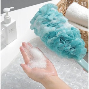 HomeHappy Disposable Large Plastic Bath <strong>Brush</strong> with Long Handle Modern Flower &amp; Ball Design for Home Use &amp; <strong>Floor</strong> Drain - Product Image 2