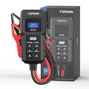 TOPDON-Analizador de batería de plomo ácido BT20, Analizador de batería de coche y motocicleta, carga de vehículos, 12V