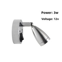 12V/24V LED RV & Yacht liseuse moderne sortie USB 1W/3W tuyau universel projecteur monté en Surface applique murale alimentation cc