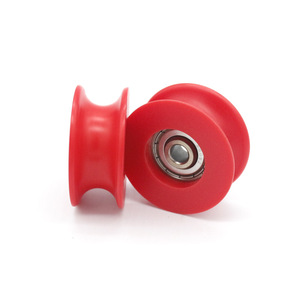 Roues à roulement S608ZZ 6.35/9.6*41*17mm fournies par le fabricant, en acier, POM, sans poulie, avec roue à rail recouverte de caoutchouc - Product Image 4