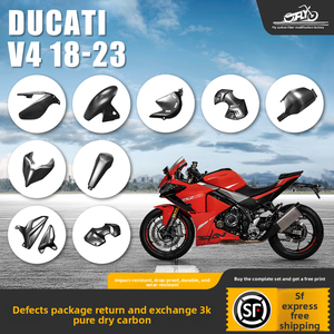 เหมาะสำหรับ <span class=keywords><strong>Ducati</strong></span> V4 Streetfighter, ปีกคาร์บอนแห้งแบบติดตั้งถาวร, ชุดแฟริ่งตัวถังรถแบบเต็มคัน, ชิ้นส่วนดัดแปลงคาร์บอนไฟเบอร์ - Product Image 1
